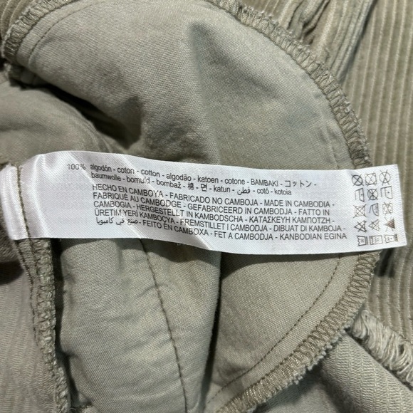 ZARA Sz M Shirt Jacket Oversized Corduroy Pockets Button Closure 100% Cotton - Picture 10 of 10